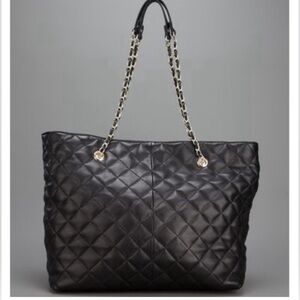 Donna Karan Black Quilted Leather Bag excellent condition